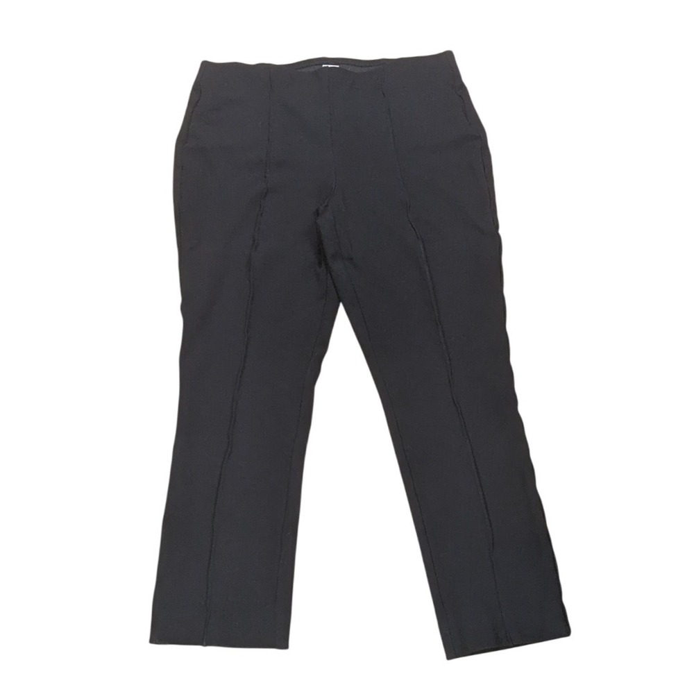 Chico's Pants Black Pull-On Women's 10R Black Slim Leg Career Casual Comfort